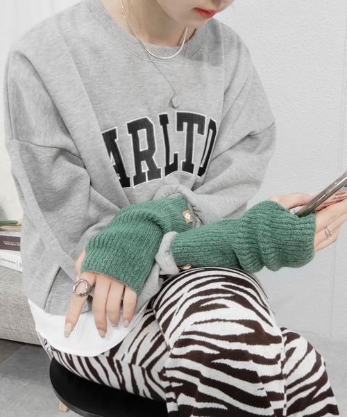 minia（ミニア）の「カラーリブアームウォーマー（アームカバー・レディース・モカ/グリーン/ブラウン/ブラック/アイボリー・FREE）」の19枚目の写真