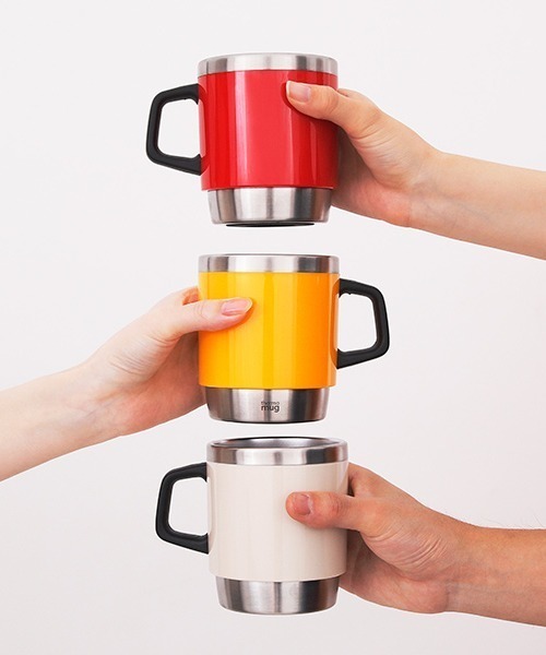 thermo mug(サーモ マグ)の「thermo スタッキングマグ(グラス/マグカップ/タンブラー・メンズ・アイボリー/サンドベージュ・FREE)」の3枚目の写真