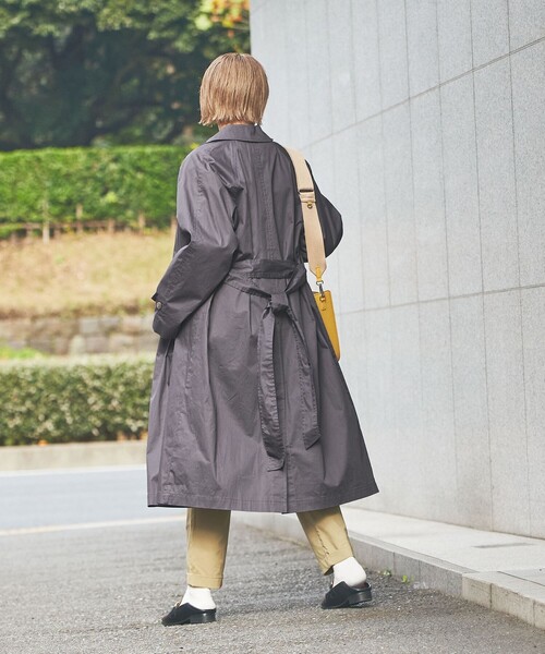 coen(コーエン)の「ロングステンカラーコート(ステンカラーコート・レディース・ダークグレー/ベージュ・M/L)」の8枚目の写真