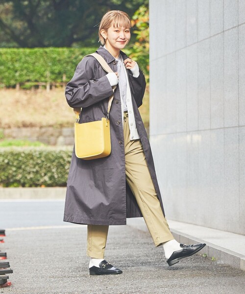 coen(コーエン)の「ロングステンカラーコート(ステンカラーコート・レディース・ダークグレー/ベージュ・M/L)」の12枚目の写真