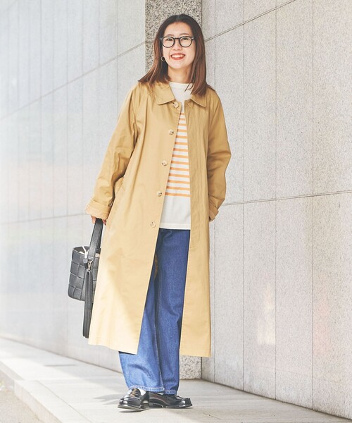 coen(コーエン)の「ロングステンカラーコート(ステンカラーコート・レディース・ダークグレー/ベージュ・M/L)」の18枚目の写真