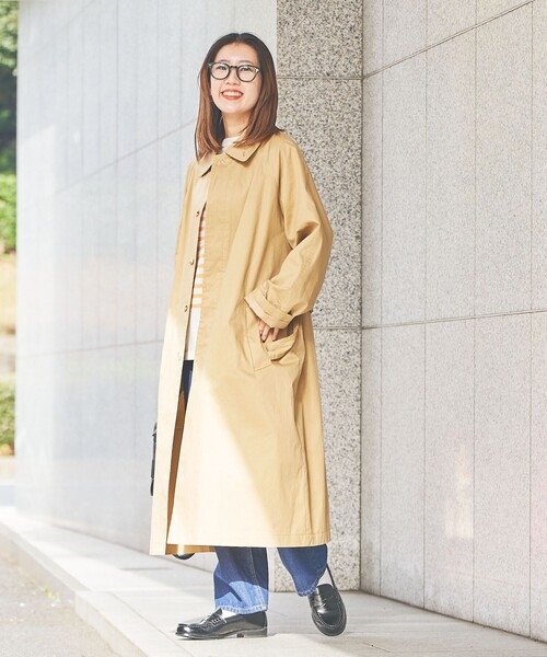 coen(コーエン)の「ロングステンカラーコート(ステンカラーコート・レディース・ダークグレー/ベージュ・M/L)」の20枚目の写真