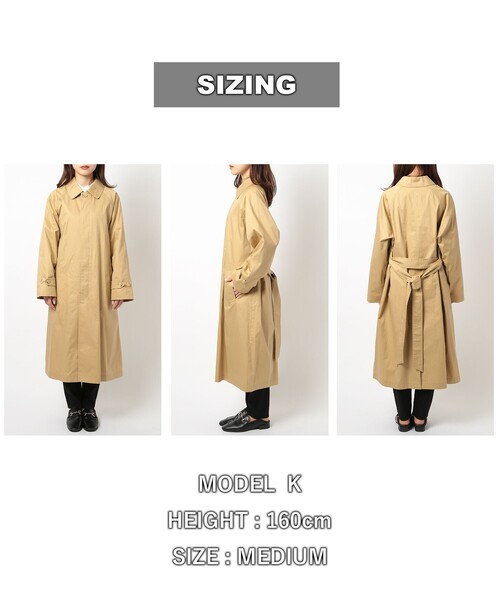 coen(コーエン)の「ロングステンカラーコート(ステンカラーコート・レディース・ダークグレー/ベージュ・M/L)」の22枚目の写真