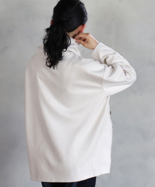 BITTOKO（ビットコ）の「H/Nサイド釦プルオーバー（Tシャツ/カットソー・レディース・ブラック/オフホワイト/ブルー・FREE）」の9枚目の写真