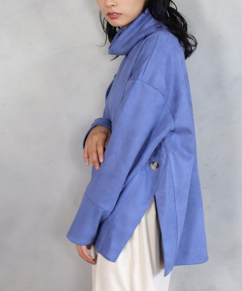 BITTOKO（ビットコ）の「H/Nサイド釦プルオーバー（Tシャツ/カットソー・レディース・ブラック/オフホワイト/ブルー・FREE）」の14枚目の写真