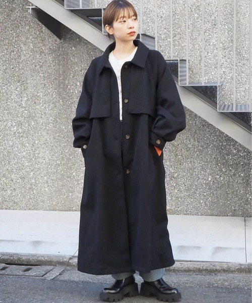 tiptop（ティップトップ）の「【web限定アイテム】アレンジカラーロングトレンチコート（トレンチコート・レディース・ブラウン/ブラック/アイボリー/チャコールグレー・M/L）」の10枚目の写真