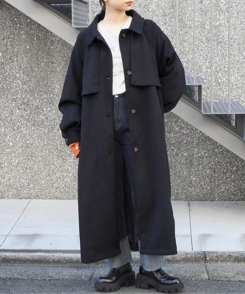 tiptop（ティップトップ）の「【web限定アイテム】アレンジカラーロングトレンチコート（トレンチコート・レディース・ブラウン/ブラック/アイボリー/チャコールグレー・M/L）」の17枚目の写真