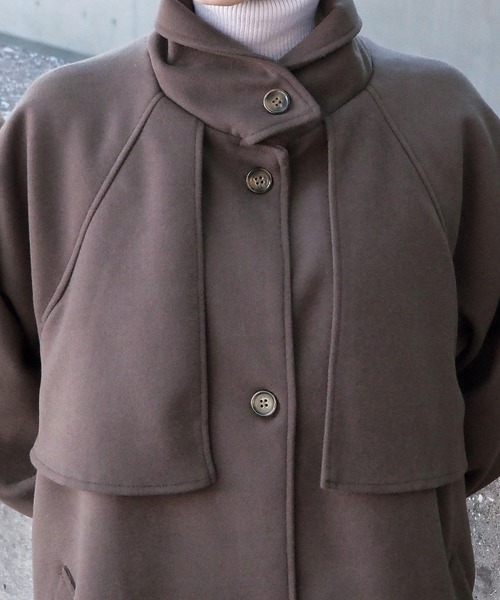 tiptop（ティップトップ）の「【web限定アイテム】アレンジカラーロングトレンチコート（トレンチコート・レディース・ブラウン/ブラック/アイボリー/チャコールグレー・M/L）」の11枚目の写真