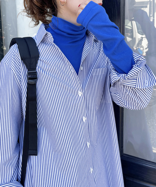 Spick & Span（スピックアンドスパン）の「≪追加≫ハイネックプルオーバー（Tシャツ/カットソー・レディース・ブルー系その他/アイボリー/チャコールグレー・FREE）」の3枚目の写真