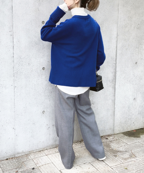 Spick & Span（スピックアンドスパン）の「≪追加≫ハイネックプルオーバー（Tシャツ/カットソー・レディース・ブルー系その他/アイボリー/チャコールグレー・FREE）」の13枚目の写真