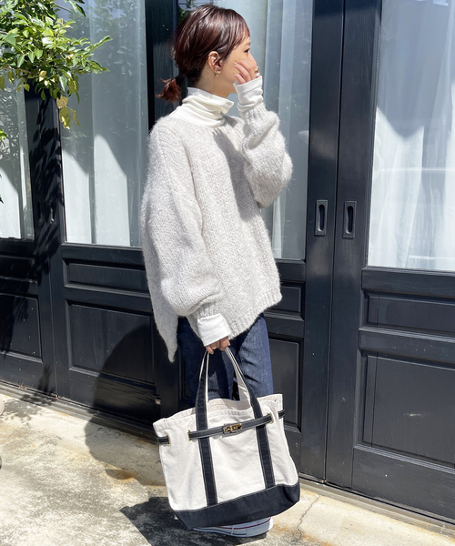 Spick & Span（スピックアンドスパン）の「≪追加≫ハイネックプルオーバー（Tシャツ/カットソー・レディース・ブルー系その他/アイボリー/チャコールグレー・FREE）」の22枚目の写真