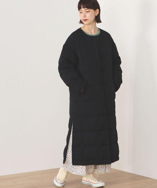 BEAMS HEART ノーカラー格子ダウン 新品タグ付き BEAMS HEART（ビームスハート）の「BEAMS HEART / ノーカラー 格子