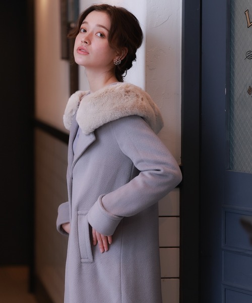 美品 Astrid Andersenファー付 パーカー オーバーサイズコート M 美品 Astrid Andersenファー付 パーカー オーバーサイズコート M