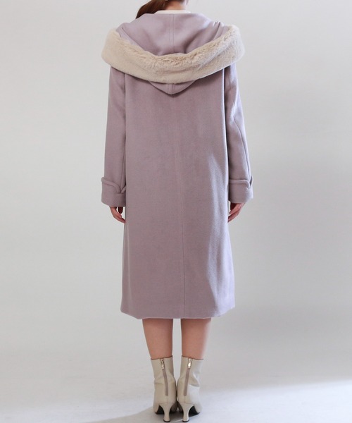 セール】フードファー付きシングルコート（その他アウター）｜ASTORIA