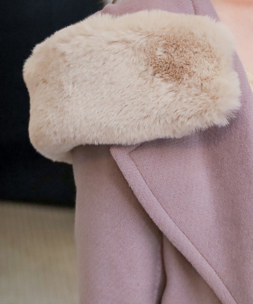 セール】フードファー付きシングルコート（その他アウター）｜ASTORIA