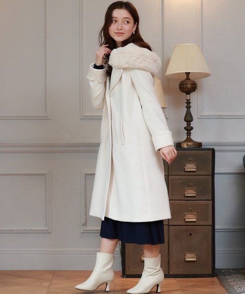 セール】フードファー付きシングルコート（その他アウター）｜ASTORIA