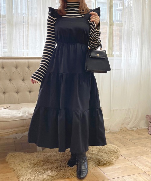 apres jour（アプレジュール）の「【５周年記念アイテム】フリルティアードジャンスカ【ZOZOTOWN限定アイテム】（ジャンパースカート・レディース・ブラック/ブラウン系その他/ライトベージュ/ブラック系その他・X-LARGE/フリー）」の13枚目の写真