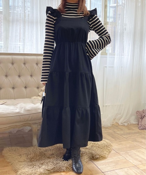 apres jour（アプレジュール）の「【５周年記念アイテム】フリルティアードジャンスカ【ZOZOTOWN限定アイテム】（ジャンパースカート・レディース・ブラック/ブラウン系その他/ライトベージュ/ブラック系その他・X-LARGE/フリー）」の14枚目の写真