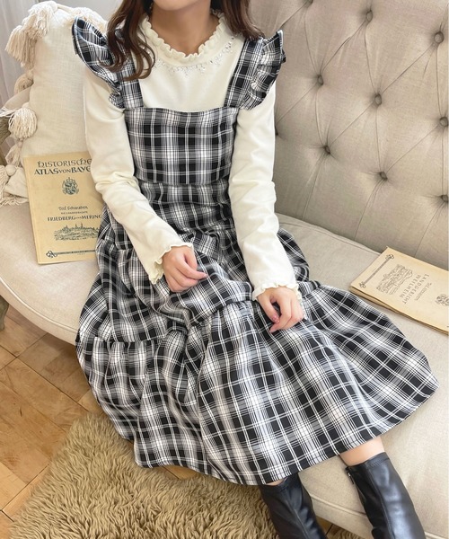 apres jour（アプレジュール）の「【５周年記念アイテム】フリルティアードジャンスカ【ZOZOTOWN限定アイテム】（ジャンパースカート・レディース・ブラック/ブラウン系その他/ライトベージュ/ブラック系その他・X-LARGE/フリー）」の17枚目の写真