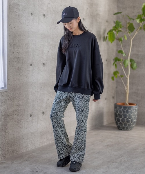 clear(クリア)の「ジャガードカットフレアパンツ(その他パンツ・レディース・ブラック/ブラウン・F)」の8枚目の写真