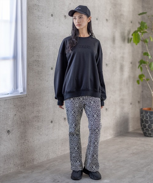 clear(クリア)の「ジャガードカットフレアパンツ(その他パンツ・レディース・ブラック/ブラウン・F)」の3枚目の写真