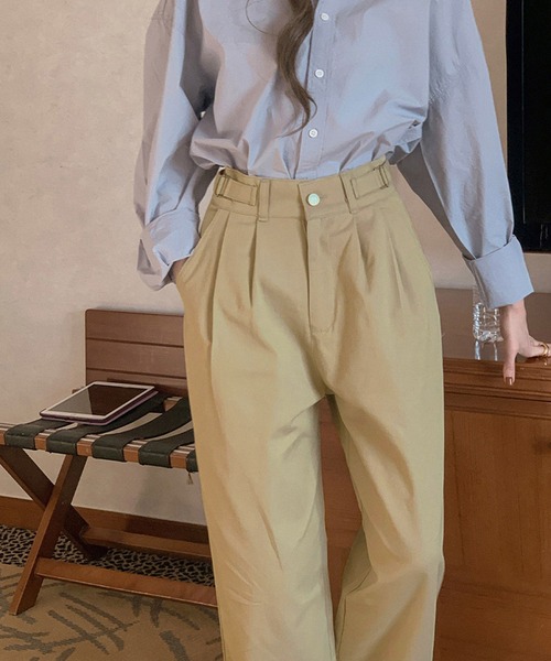 Dita Muaj.（ディータムアージュ）の「ナチュラルカラータックチノパンツ（チノパンツ・レディース・カーキ/アイボリー・M/S）」の3枚目の写真