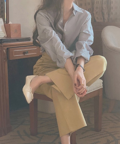 Dita Muaj.（ディータムアージュ）の「ナチュラルカラータックチノパンツ（チノパンツ・レディース・カーキ/アイボリー・M/S）」の6枚目の写真