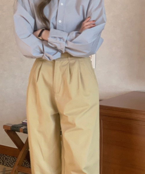 Dita Muaj.（ディータムアージュ）の「ナチュラルカラータックチノパンツ（チノパンツ・レディース・カーキ/アイボリー・M/S）」の9枚目の写真