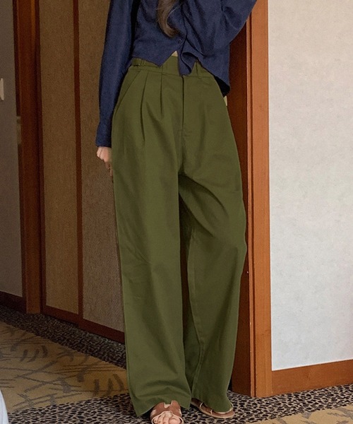 Dita Muaj.（ディータムアージュ）の「ナチュラルカラータックチノパンツ（チノパンツ・レディース・カーキ/アイボリー・M/S）」の19枚目の写真