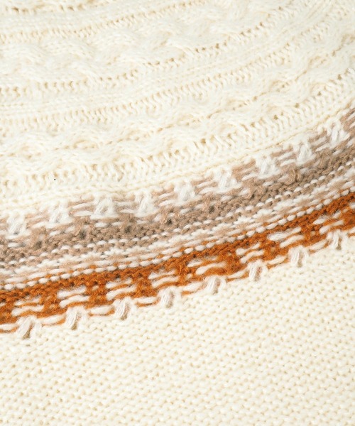 Crisp（クリスプ）の「ノルディックミックスニット（ニット/セーター・レディース・ブラウン/グリーン・FREE）」の14枚目の写真