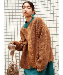 ＭＥＤＥ１９Ｆ　オーバーサイズボアフリースカーディガン