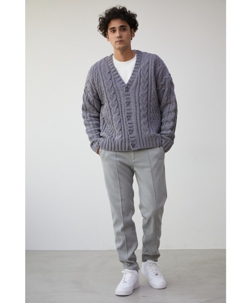 AZUL by moussy（アズールバイマウジー）の「CHENILLE CABLE CARDIGAN/シェニールケーブルカーディガン（カーディガン/ボレロ・メンズ・ベージュ/グレー/アイボリー/ブルー/ブラック・FREE）」の19枚目の写真