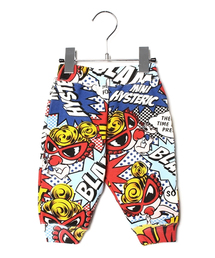 HYSTERIC MINI | BABY DON'T BE“POUM”STUPID! 総柄 スウェットパンツ(ヒザ下丈)(その他パンツ)