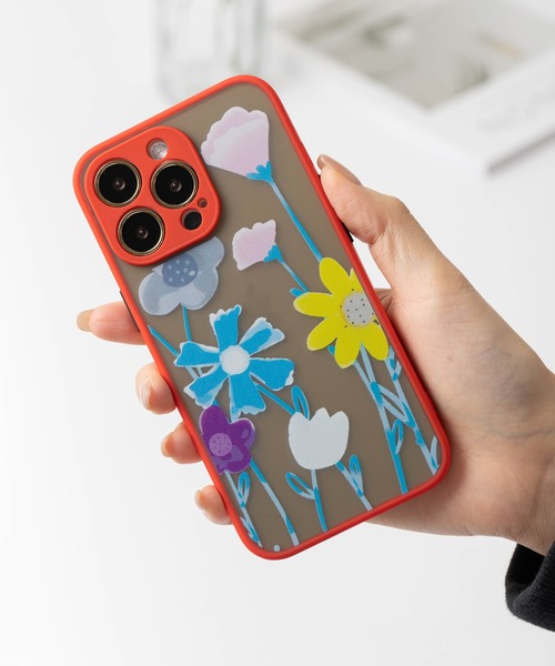 セール】立体花柄 ボタニカル シリコンTPU iPhoneスマホケース カバー