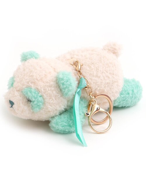 algy（アルジー）の「アニマル寝そべりチャームA（その他雑貨・キッズ・サックスブルー/ミント/レインボー/ラベンダー/ピンク/ブラウン・FREE）」の2枚目の写真