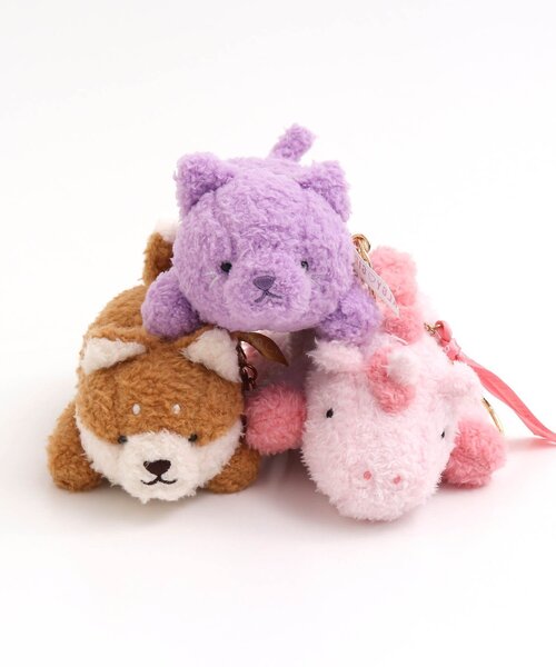 algy（アルジー）の「アニマル寝そべりチャームA（その他雑貨・キッズ・サックスブルー/ミント/レインボー/ラベンダー/ピンク/ブラウン・FREE）」の7枚目の写真