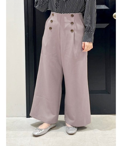 Te chichi TERRASSE（テチチテラス）の「ウールライクマリンパンツ（その他パンツ・レディース・ネイビー/モカ/オフホワイト・ﾌﾘ-）」の2枚目の写真