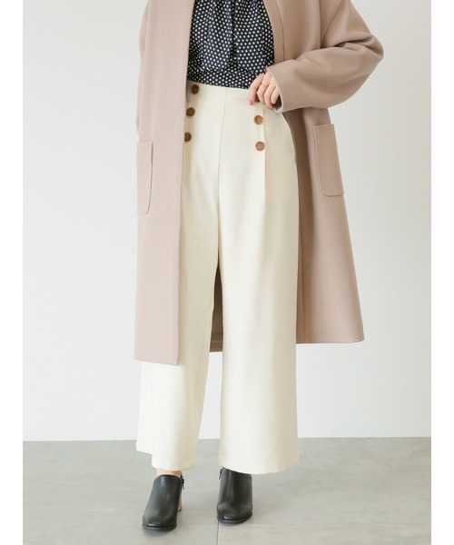 Te chichi TERRASSE（テチチテラス）の「ウールライクマリンパンツ（その他パンツ・レディース・ネイビー/モカ/オフホワイト・ﾌﾘ-）」の6枚目の写真