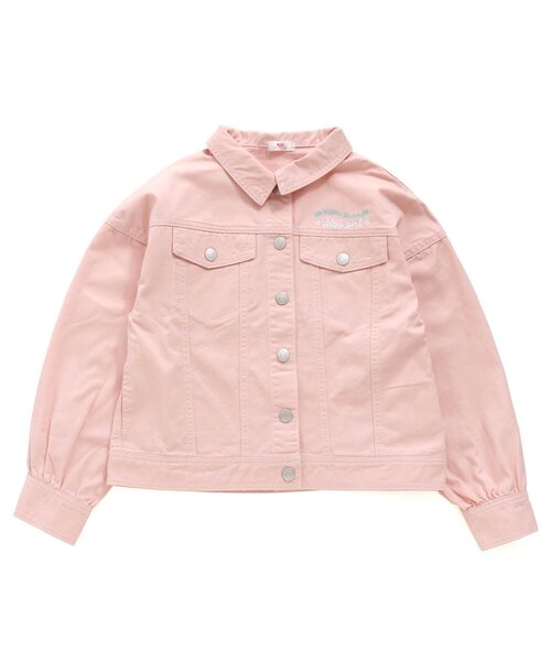 algy（アルジー）の「なみロゴGジャン（デニムジャケット・キッズ・ピンク/ブラック/ラベンダー・X-SMALL/XX-SMALL/MEDIUM/SMALL）」の3枚目の写真