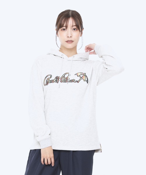 Arnold Palmer(アーノルドパーマー)の「マイクロ パーマー チェック ロゴ シェア スウェットパーカー(パーカー・レディース・ネイビー/グレー/オフホワイト・M/L/XS/LL/S)」の3枚目の写真