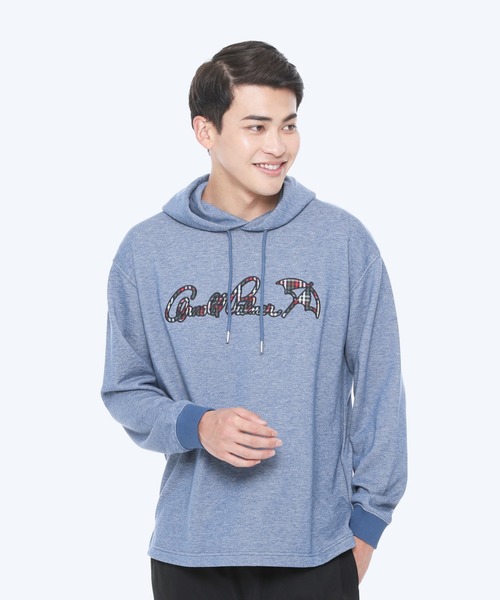 Arnold Palmer(アーノルドパーマー)の「マイクロ パーマー チェック ロゴ シェア スウェットパーカー(パーカー・レディース・ネイビー/グレー/オフホワイト・M/L/XS/LL/S)」の18枚目の写真