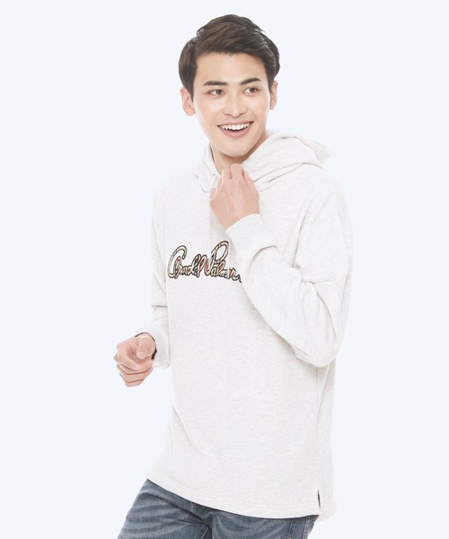 Arnold Palmer(アーノルドパーマー)の「マイクロ パーマー チェック ロゴ シェア スウェットパーカー(パーカー・レディース・ネイビー/グレー/オフホワイト・M/L/XS/LL/S)」の11枚目の写真