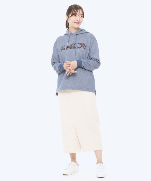 Arnold Palmer(アーノルドパーマー)の「マイクロ パーマー チェック ロゴ シェア スウェットパーカー(パーカー・レディース・ネイビー/グレー/オフホワイト・M/L/XS/LL/S)」の22枚目の写真