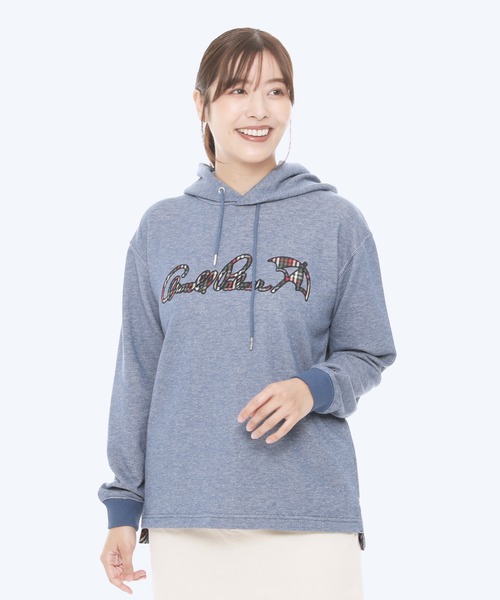 Arnold Palmer(アーノルドパーマー)の「マイクロ パーマー チェック ロゴ シェア スウェットパーカー(パーカー・レディース・ネイビー/グレー/オフホワイト・M/L/XS/LL/S)」の21枚目の写真