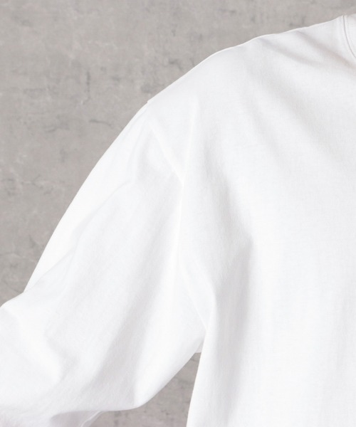 Dickies(ディッキーズ)の「Dickies ディッキーズ ポケット付きロゴワッペンロングスリーブTシャツ(Tシャツ/カットソー・メンズ・ブラック/ホワイト/ネイビー/ピンク/グレー・XL/L/M)」の6枚目の写真