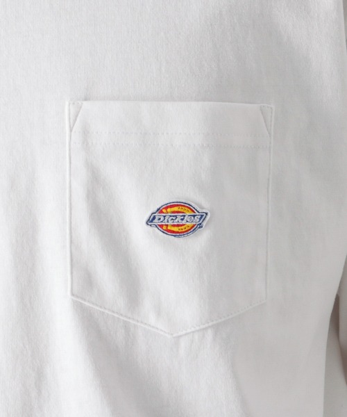Dickies(ディッキーズ)の「Dickies ディッキーズ ポケット付きロゴワッペンロングスリーブTシャツ(Tシャツ/カットソー・メンズ・ブラック/ホワイト/ネイビー/ピンク/グレー・XL/L/M)」の9枚目の写真