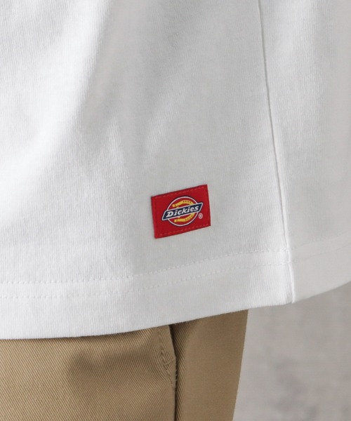 Dickies(ディッキーズ)の「Dickies ディッキーズ ポケット付きロゴワッペンロングスリーブTシャツ(Tシャツ/カットソー・メンズ・ブラック/ホワイト/ネイビー/ピンク/グレー・XL/L/M)」の10枚目の写真