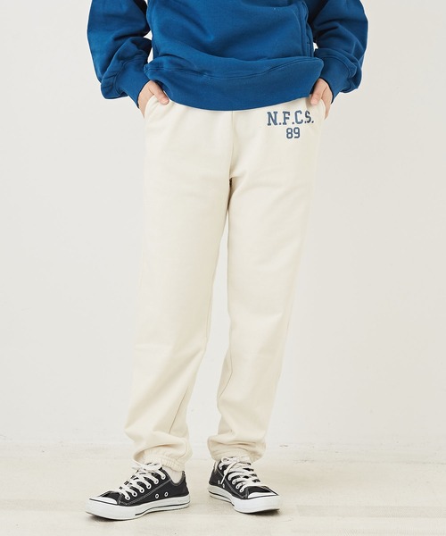 CUBE SUGAR(キューブシュガー)の「裏毛スウェットジョガーパンツ(スウェットパンツ・レディース・トップグレー/ナチュラル/ネイビー・M)」の2枚目の写真