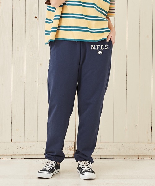 CUBE SUGAR(キューブシュガー)の「裏毛スウェットジョガーパンツ(スウェットパンツ・レディース・トップグレー/ナチュラル/ネイビー・M)」の3枚目の写真