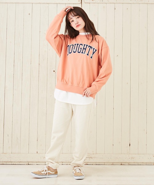 CUBE SUGAR(キューブシュガー)の「裏毛スウェットジョガーパンツ(スウェットパンツ・レディース・トップグレー/ナチュラル/ネイビー・M)」の6枚目の写真